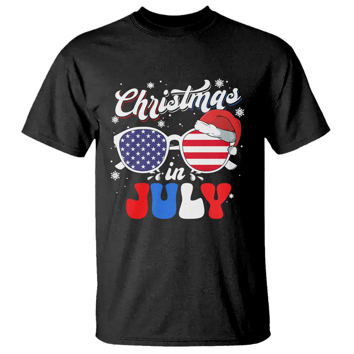 christmas-in-july-t-shirt-santa-hat-sunglasses-usa-flag-4th-of-july-xmas