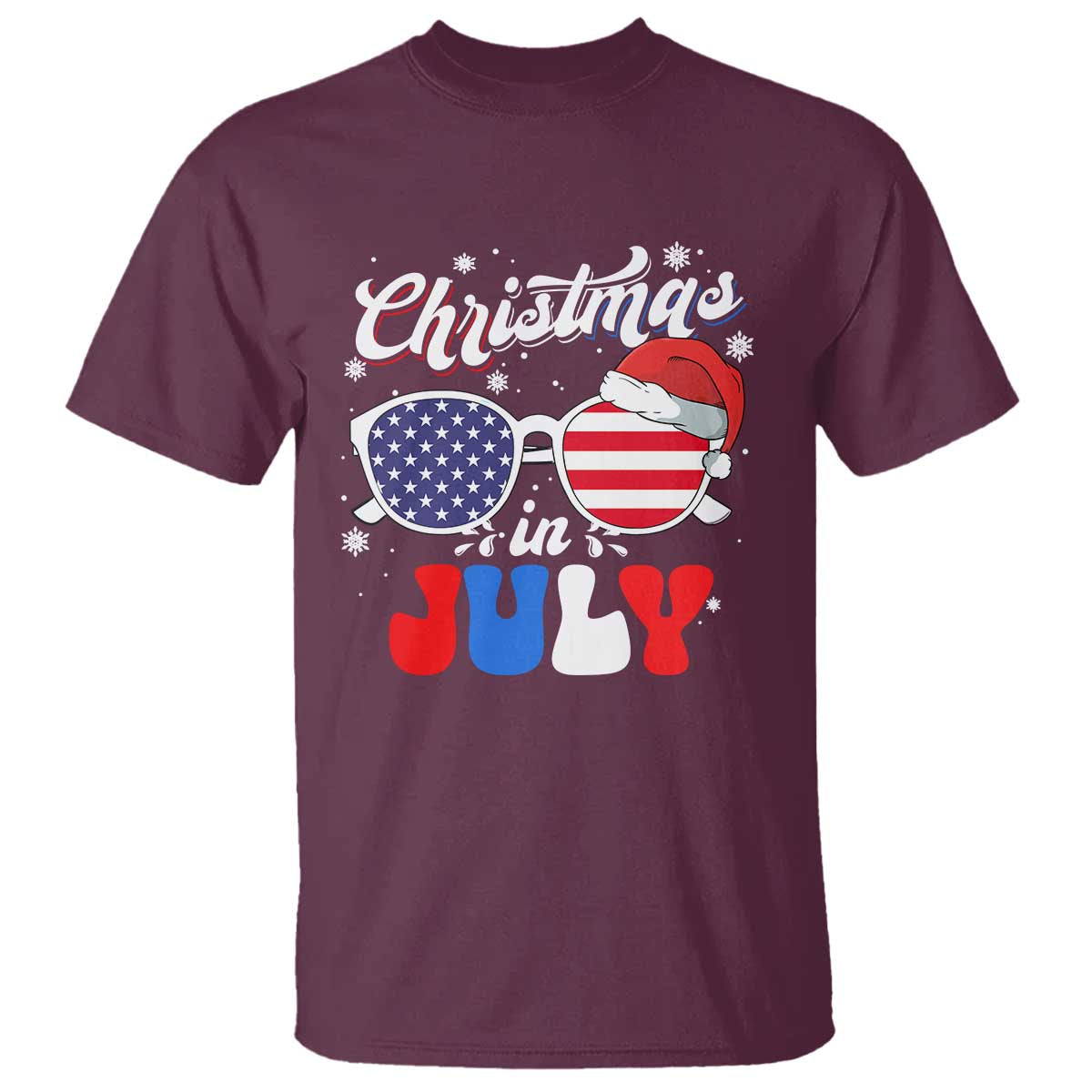 christmas-in-july-t-shirt-santa-hat-sunglasses-usa-flag-4th-of-july-xmas