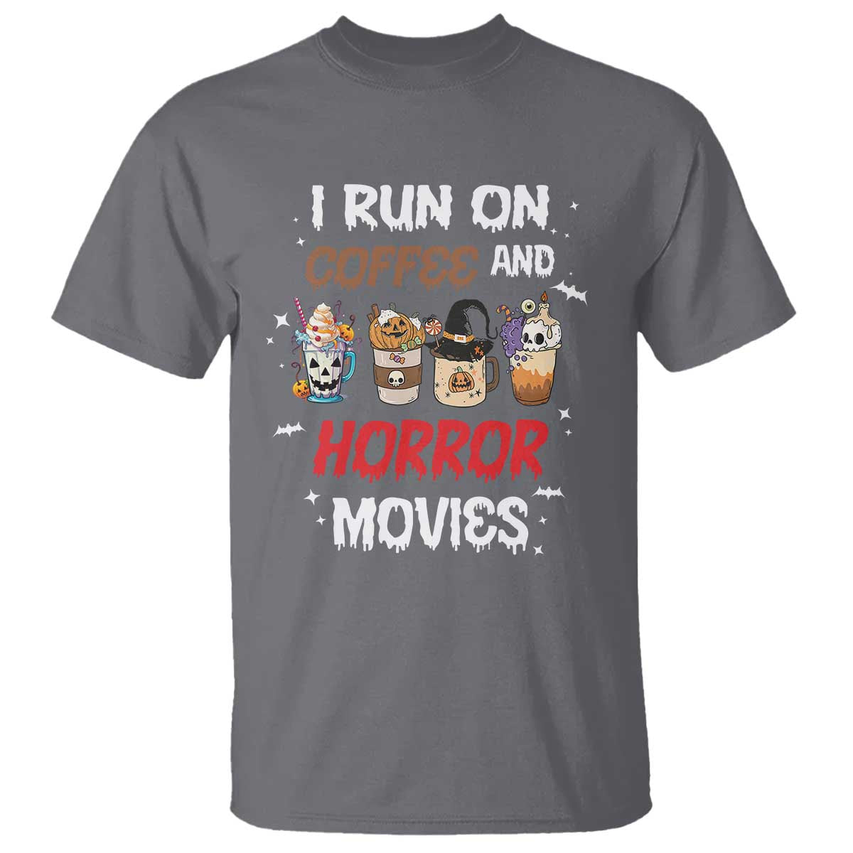 funny-halloween-t-shirt-i-run-on-coffee-and-horror-movies-pumpkin-witch-hat