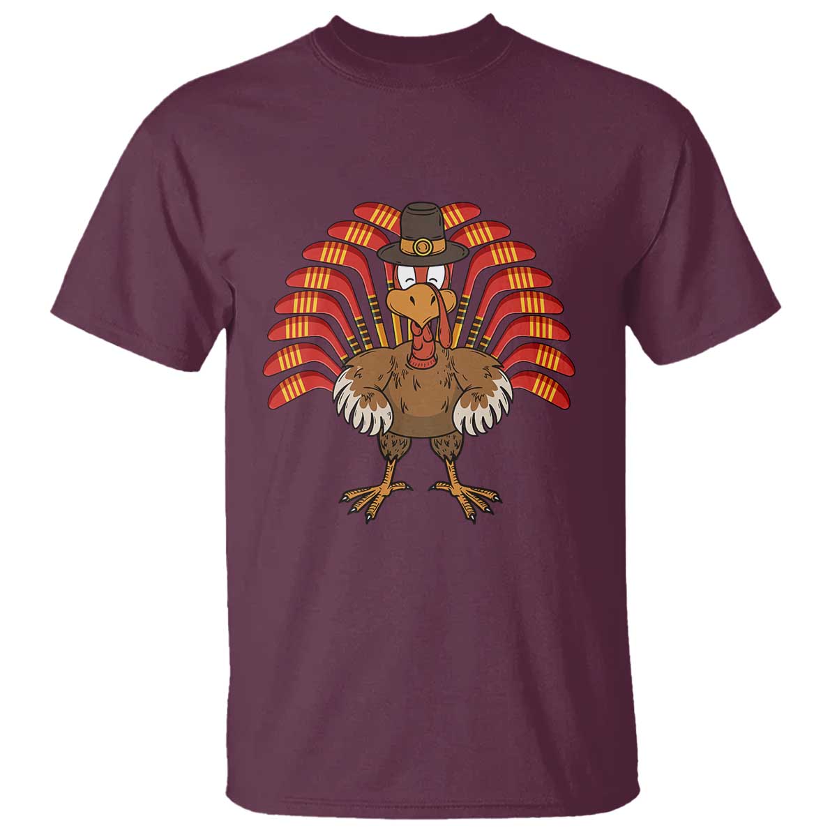 thanksgiving-ice-hockey-t-shirt-turkey-pilgrim-hat-fall-season