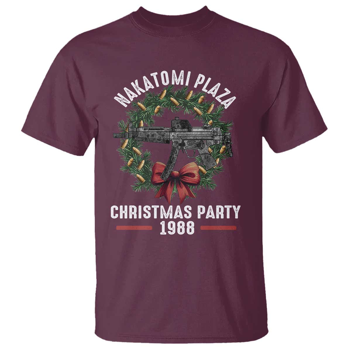 funny-nakatomi-plaza-t-shirt-christmas-party-1988-xmas-bullet-gun-wreath