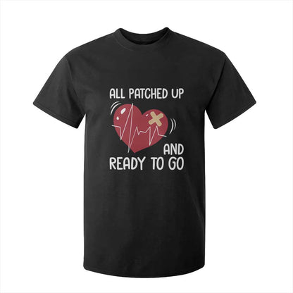 Funny Heart Surgery Recovery Survivor T Shirt For Kid All Patched Up And Ready To Go CHD Support