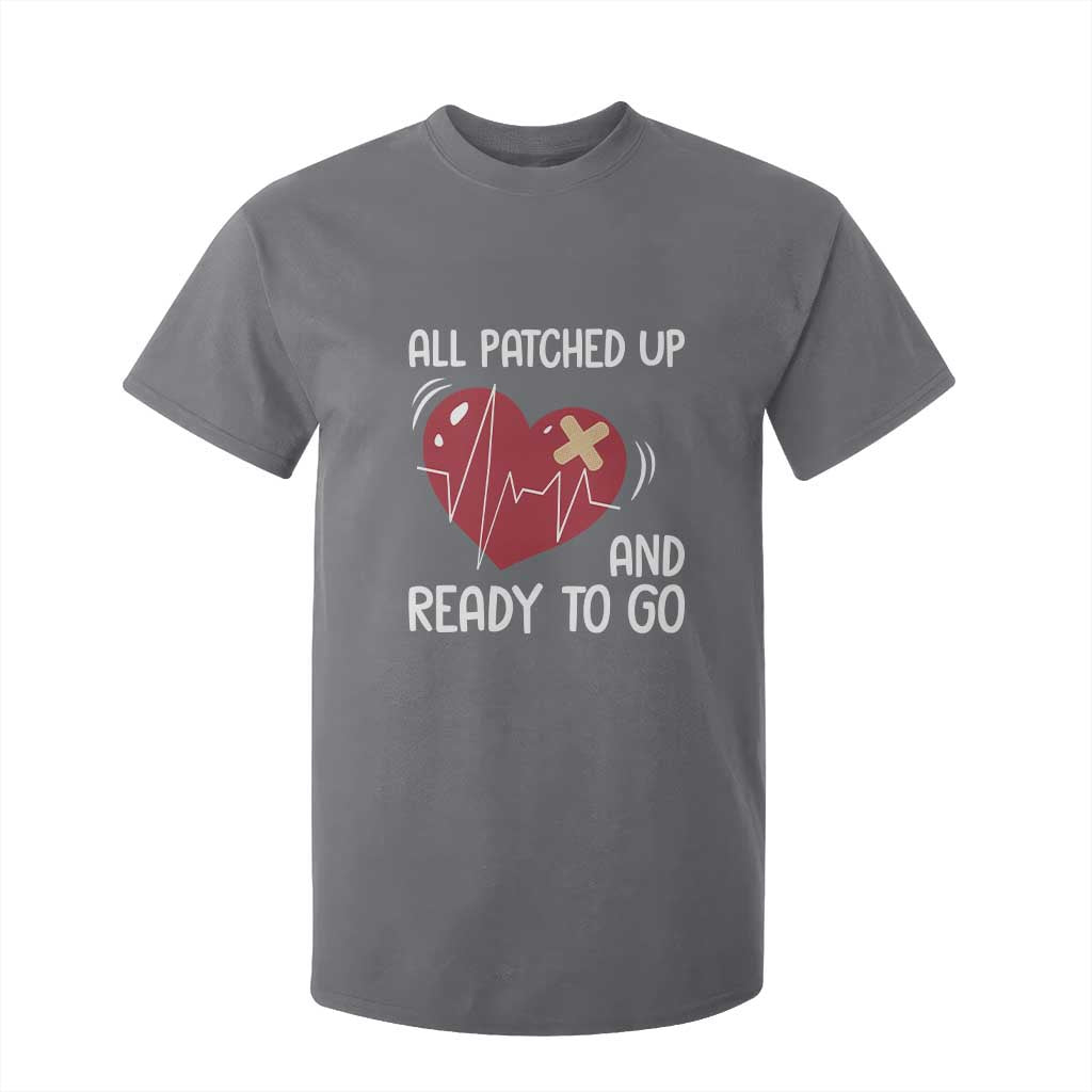Funny Heart Surgery Recovery Survivor T Shirt For Kid All Patched Up And Ready To Go CHD Support
