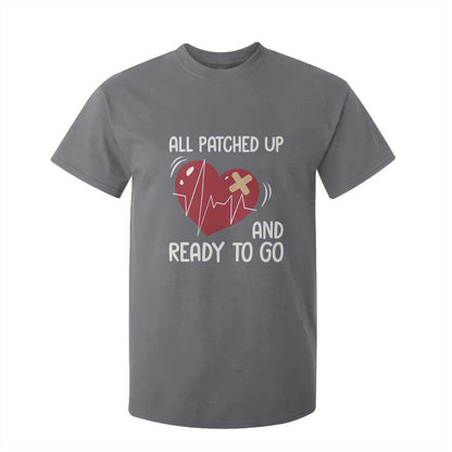 Funny Heart Surgery Recovery Survivor T Shirt For Kid All Patched Up And Ready To Go CHD Support