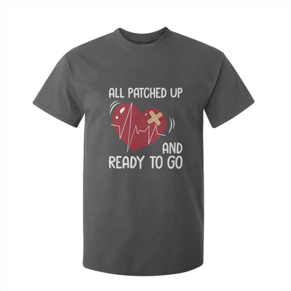 Funny Heart Surgery Recovery Survivor T Shirt For Kid All Patched Up And Ready To Go CHD Support
