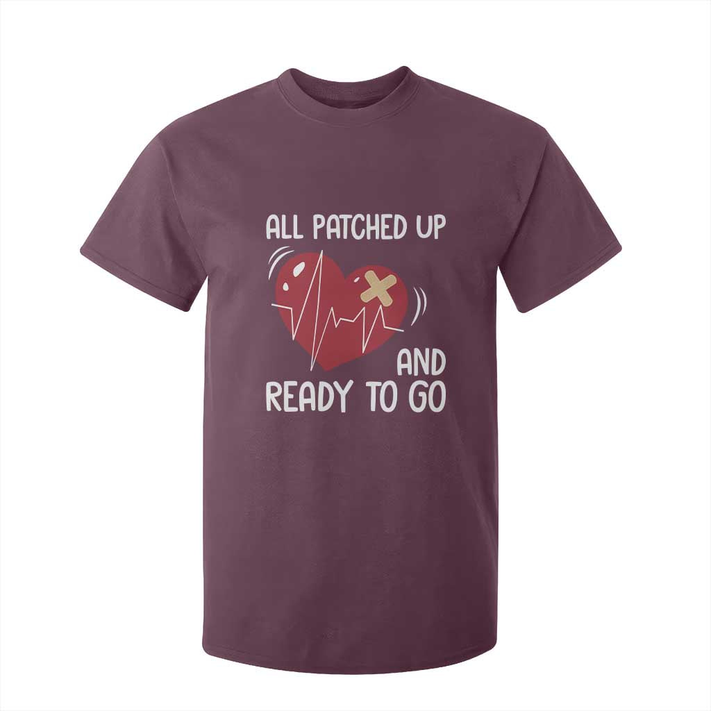 Funny Heart Surgery Recovery Survivor T Shirt For Kid All Patched Up And Ready To Go CHD Support