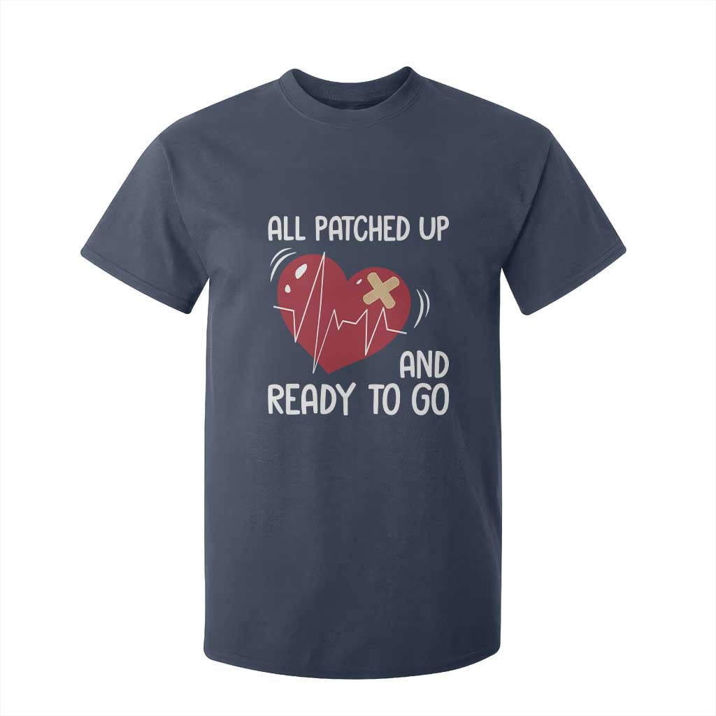 Funny Heart Surgery Recovery Survivor T Shirt For Kid All Patched Up And Ready To Go CHD Support