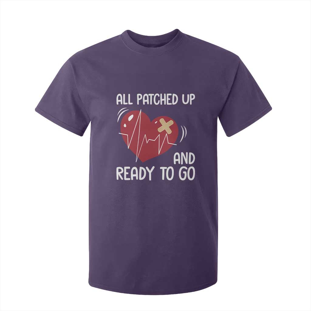 Funny Heart Surgery Recovery Survivor T Shirt For Kid All Patched Up And Ready To Go CHD Support