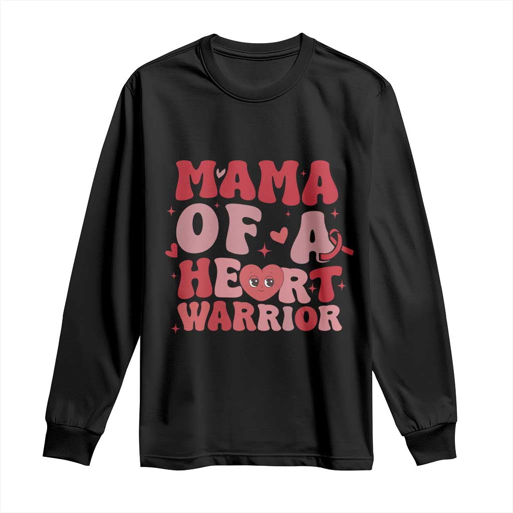 Mama Of A Heart Warrior Long Sleeve Shirt Congenital Heart Disease CHD Support