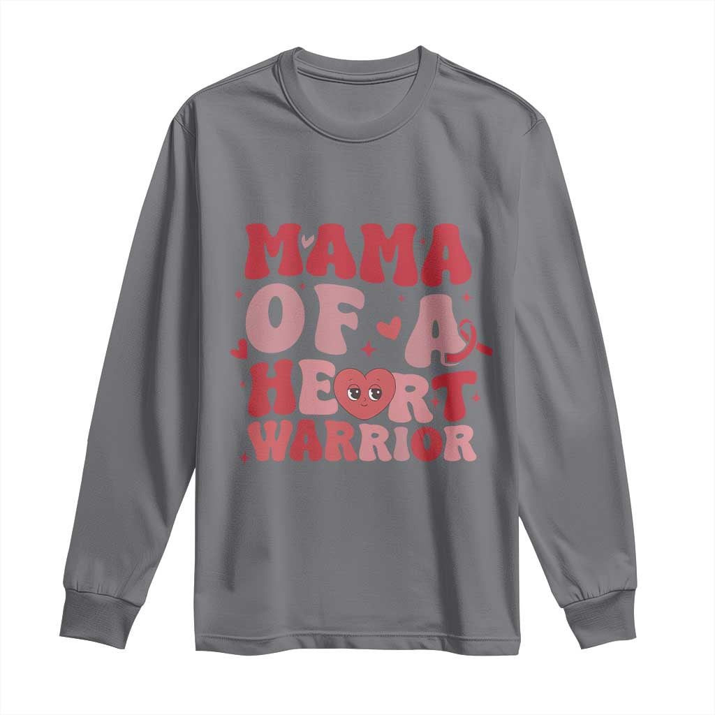 Mama Of A Heart Warrior Long Sleeve Shirt Congenital Heart Disease CHD Support