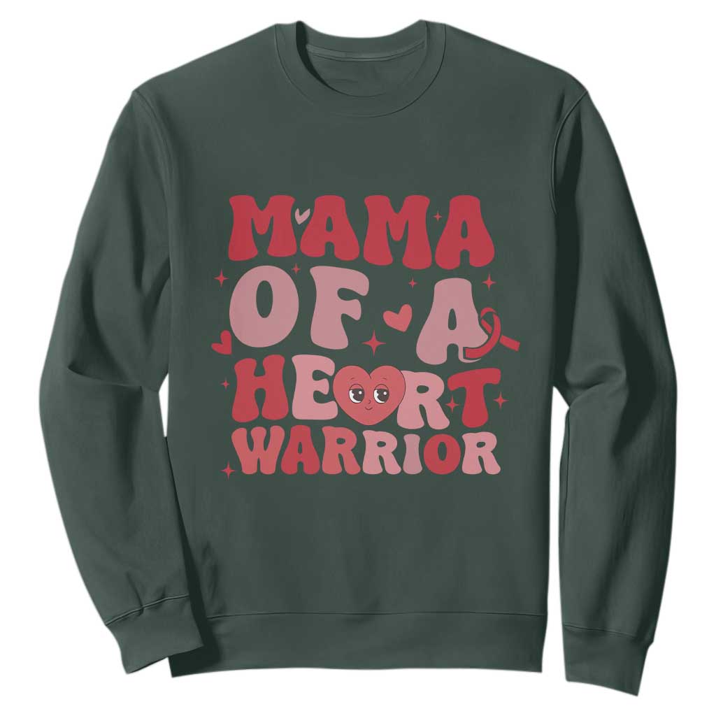 Mama Of A Heart Warrior Sweatshirt Congenital Heart Disease CHD Support