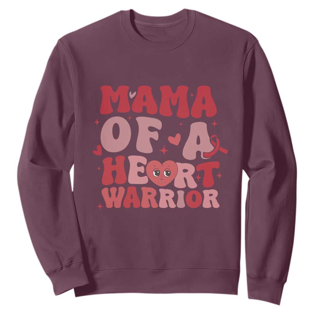 Mama Of A Heart Warrior Sweatshirt Congenital Heart Disease CHD Support