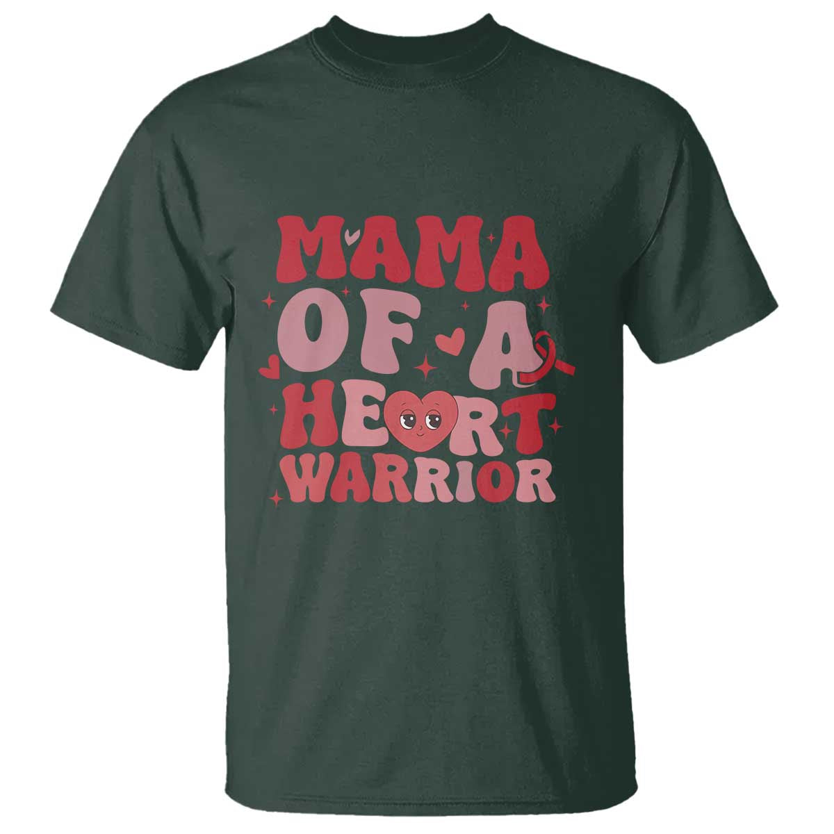 Mama Of A Heart Warrior T Shirt Congenital Heart Disease CHD Support