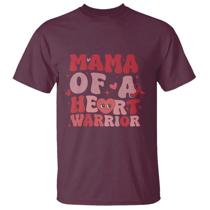 Mama Of A Heart Warrior T Shirt Congenital Heart Disease CHD Support