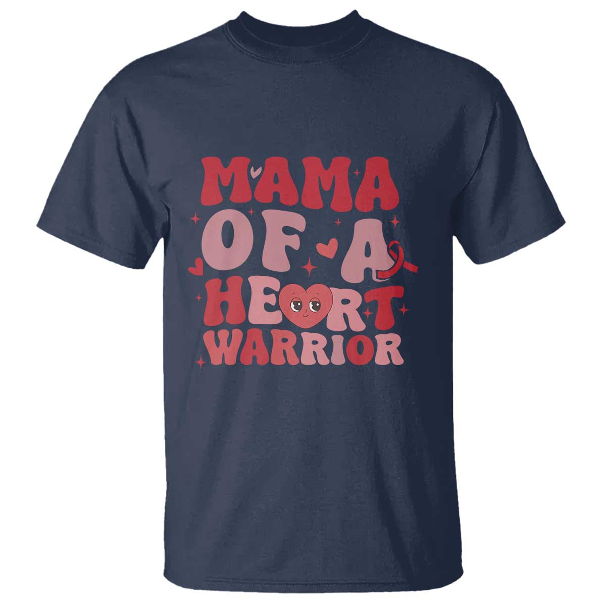 Mama Of A Heart Warrior T Shirt Congenital Heart Disease CHD Support