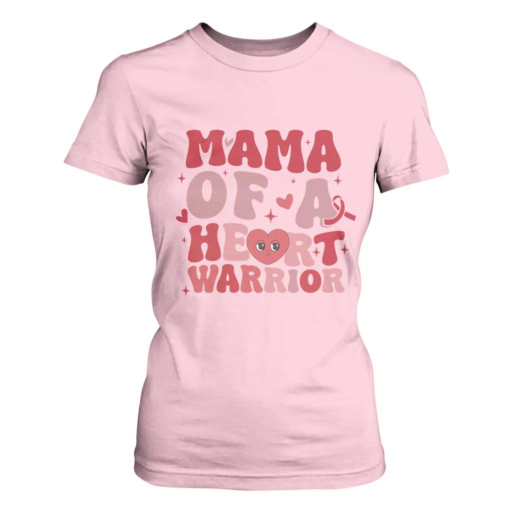 Mama Of A Heart Warrior T Shirt For Women Congenital Heart Disease CHD Support