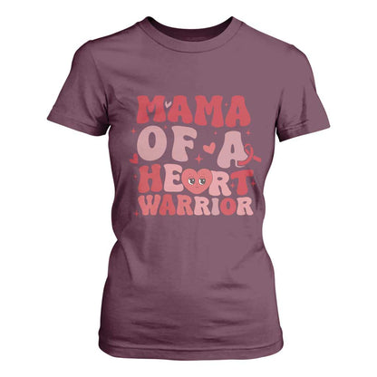 Mama Of A Heart Warrior T Shirt For Women Congenital Heart Disease CHD Support