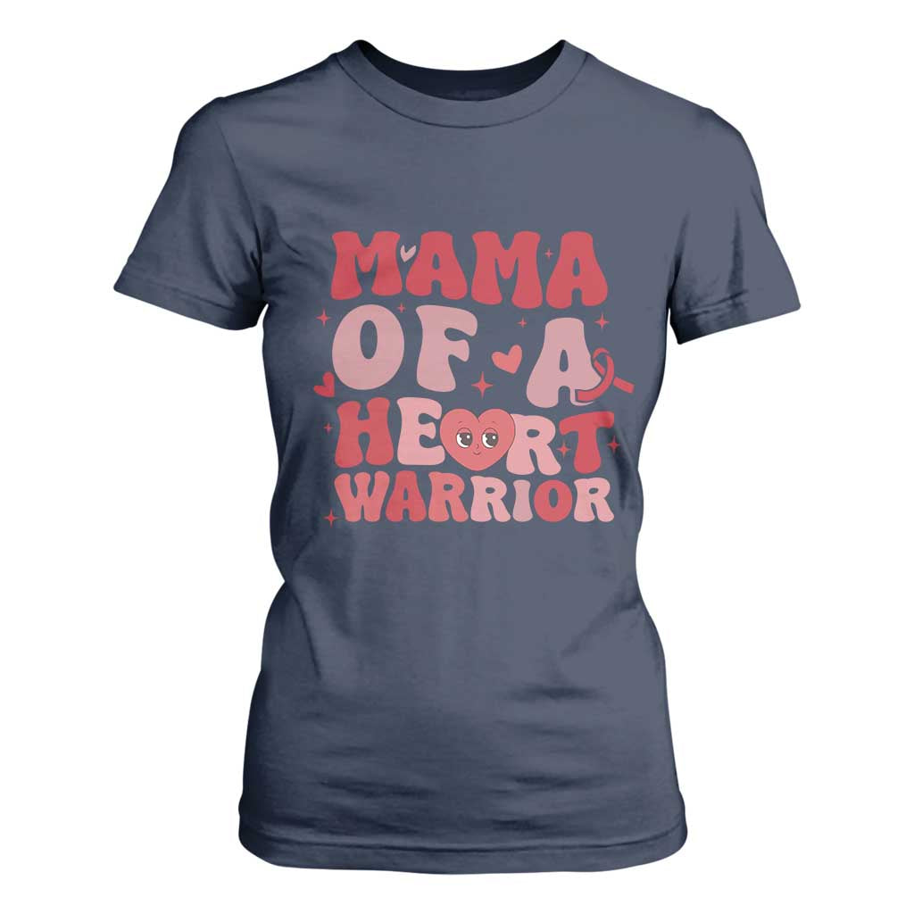 Mama Of A Heart Warrior T Shirt For Women Congenital Heart Disease CHD Support