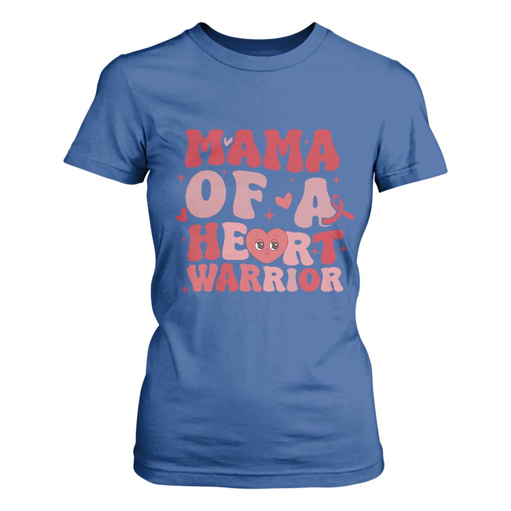 Mama Of A Heart Warrior T Shirt For Women Congenital Heart Disease CHD Support