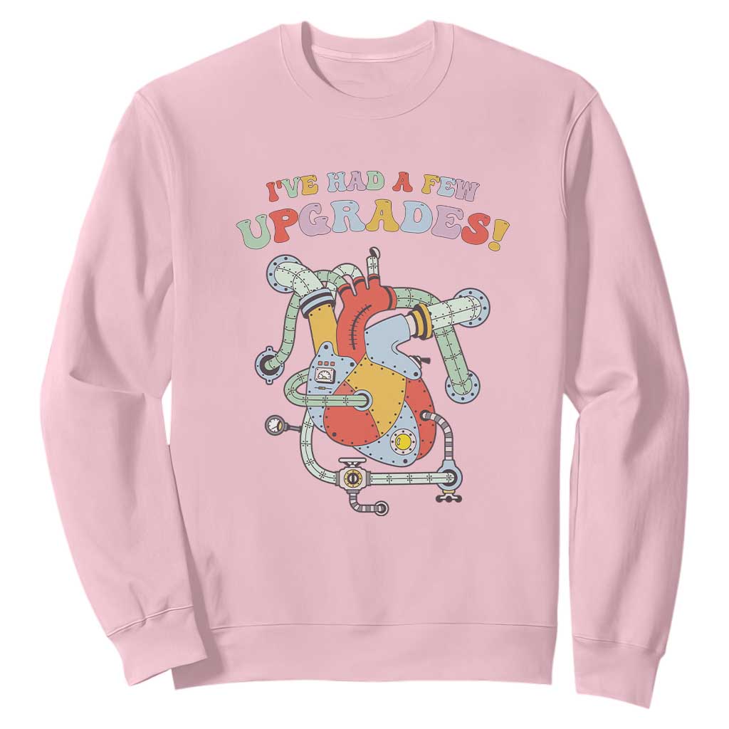 Congenital Heart Disease CHD Support Sweatshirt I've Had A Few Upgrades Mechanic Toy Heart