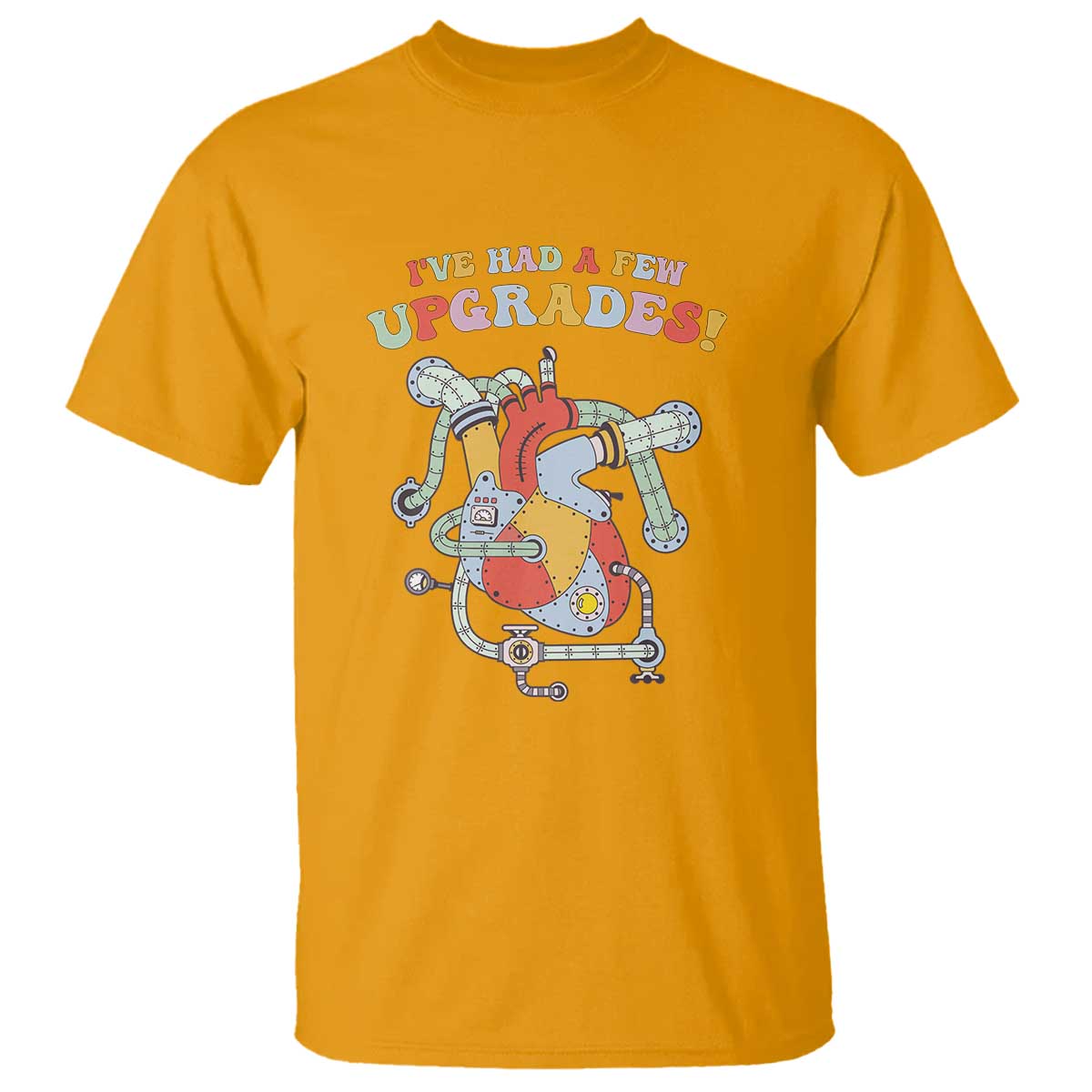 Congenital Heart Disease CHD Support T Shirt I've Had A Few Upgrades Mechanic Toy Heart