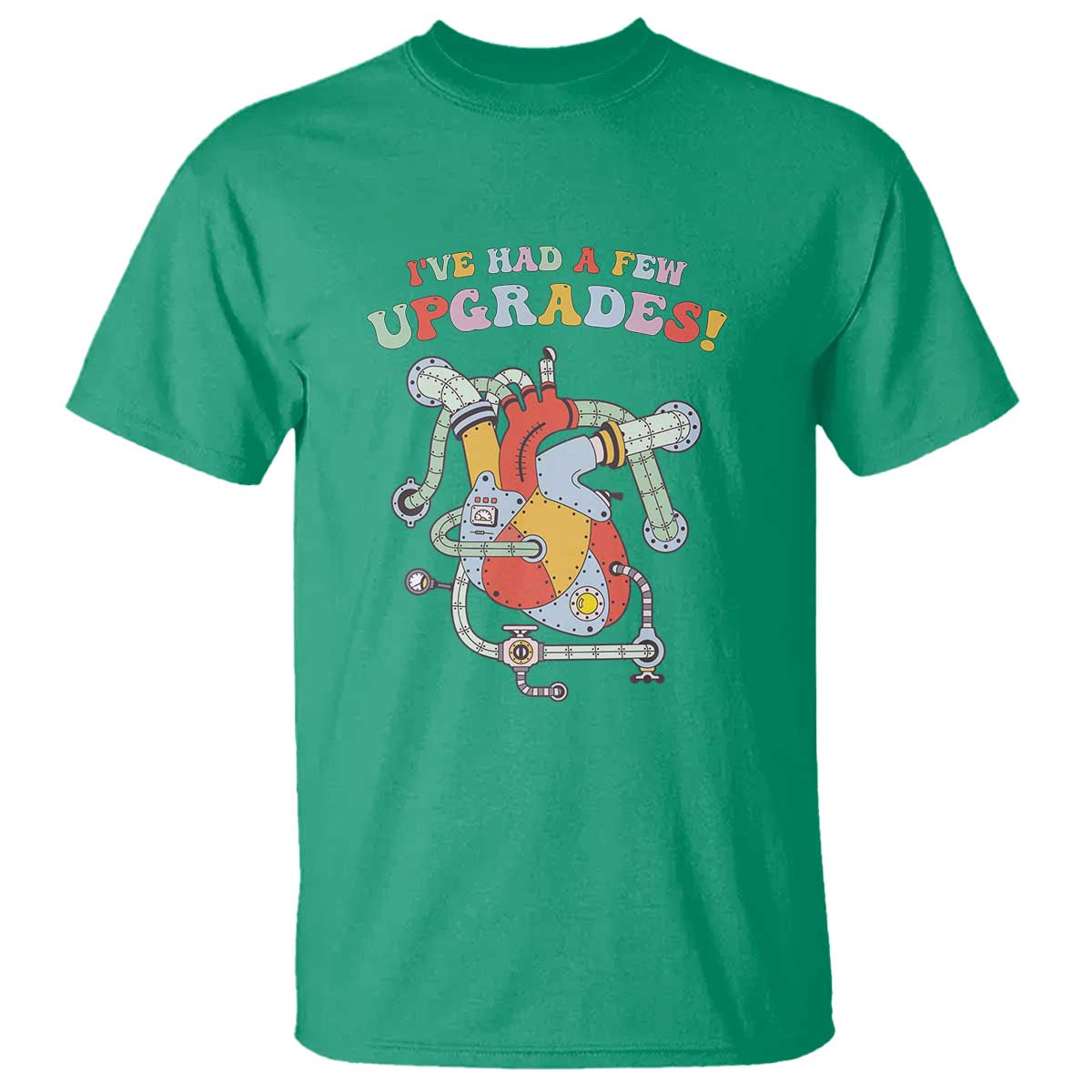 Congenital Heart Disease CHD Support T Shirt I've Had A Few Upgrades Mechanic Toy Heart