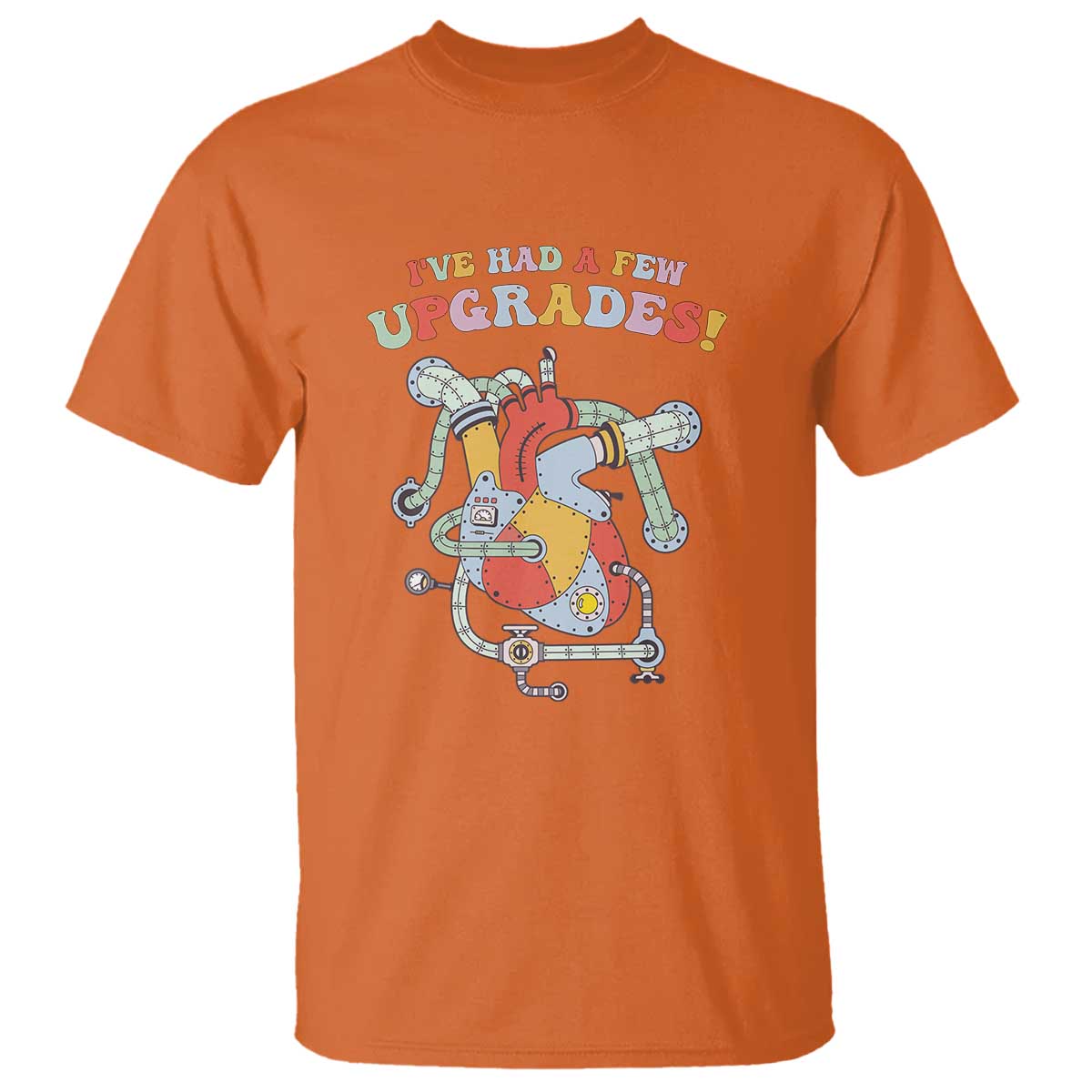 Congenital Heart Disease CHD Support T Shirt I've Had A Few Upgrades Mechanic Toy Heart