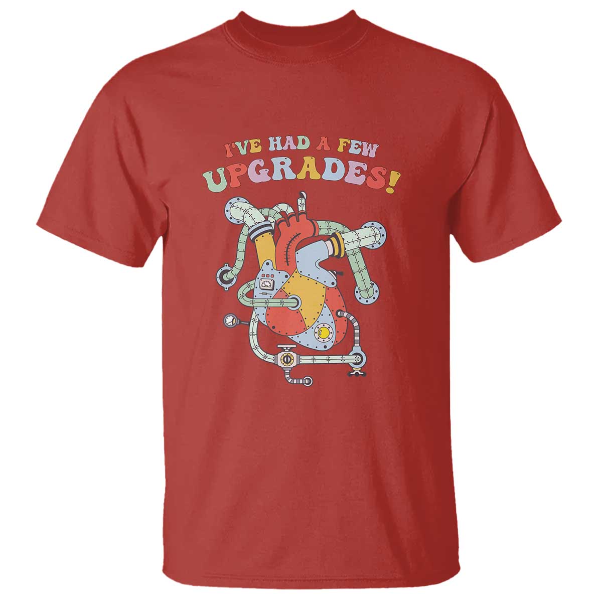 Congenital Heart Disease CHD Support T Shirt I've Had A Few Upgrades Mechanic Toy Heart
