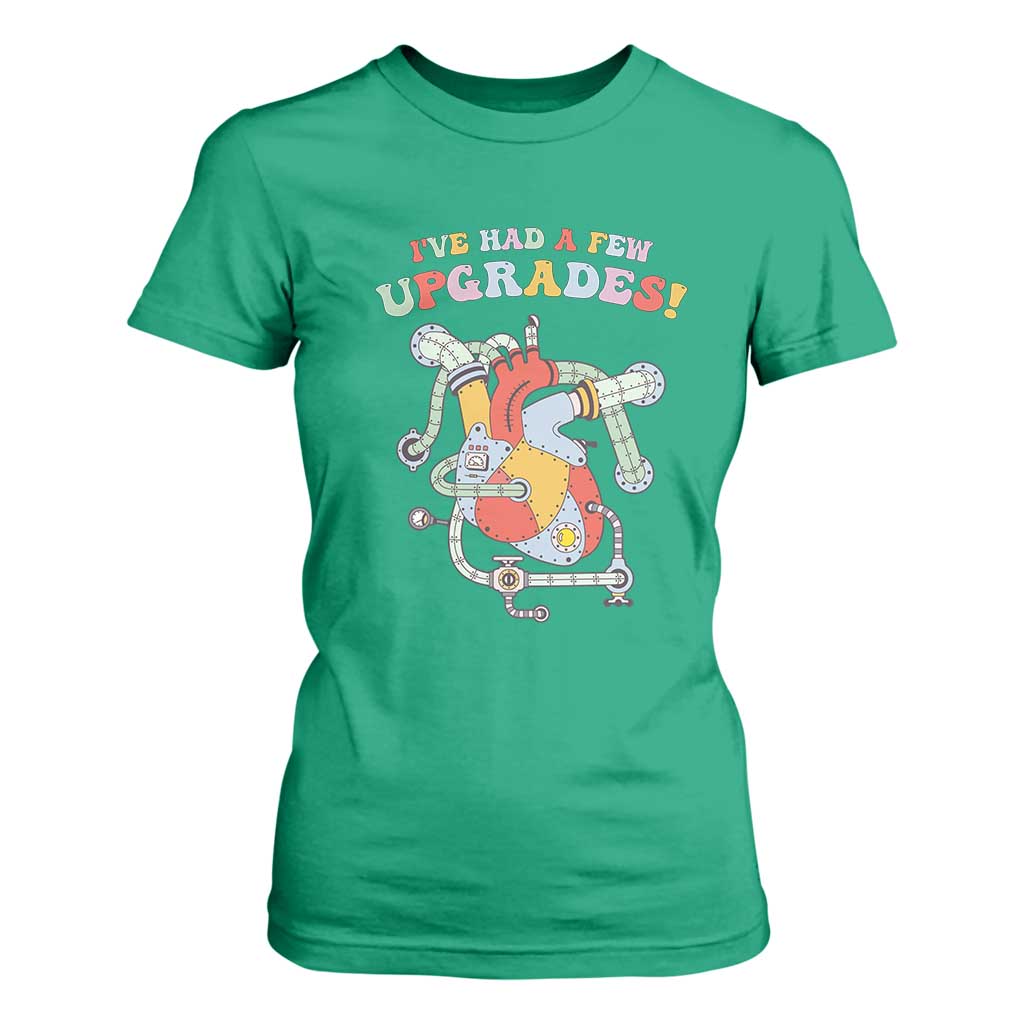 Congenital Heart Disease CHD Support T Shirt For Women I've Had A Few Upgrades Mechanic Toy Heart