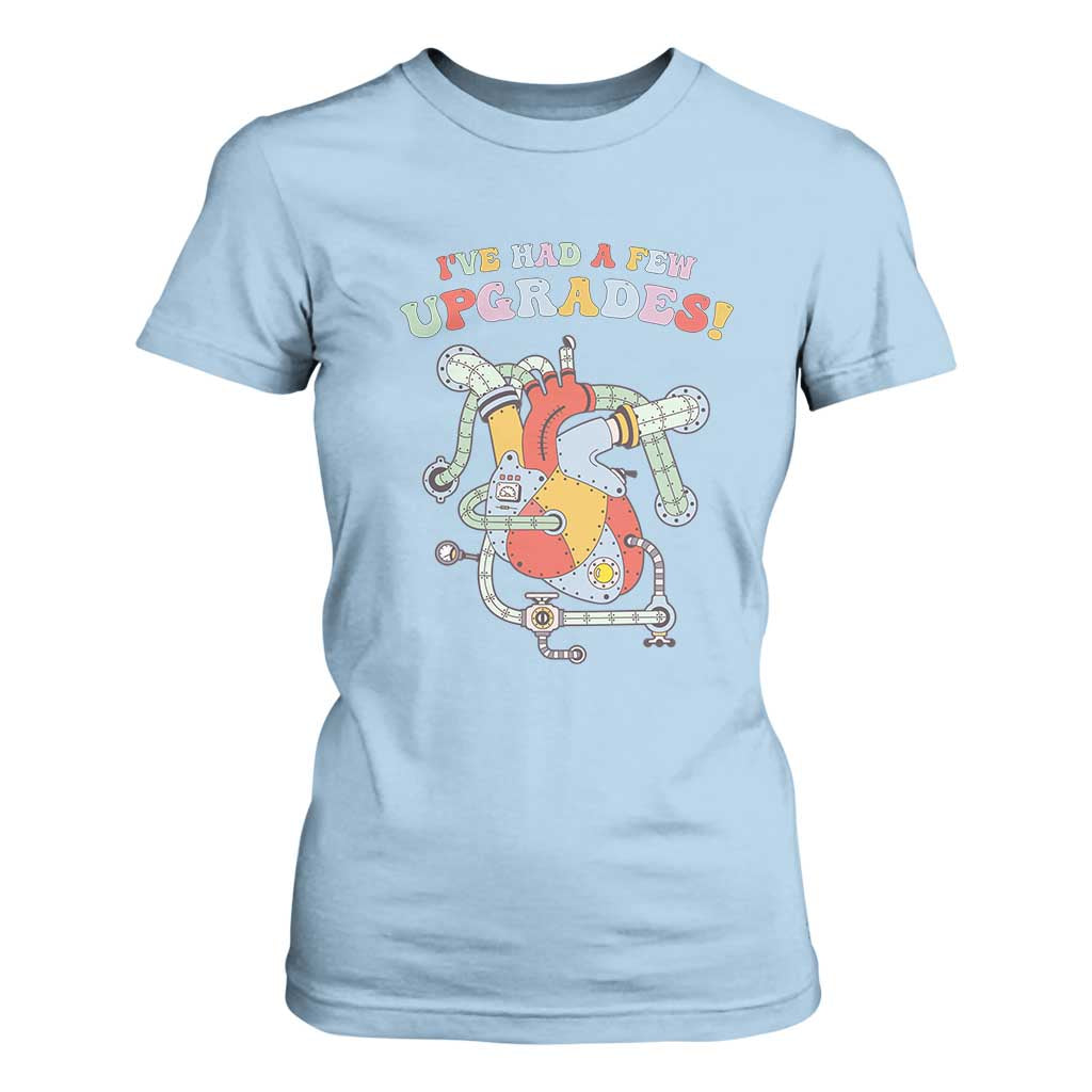 Congenital Heart Disease CHD Support T Shirt For Women I've Had A Few Upgrades Mechanic Toy Heart