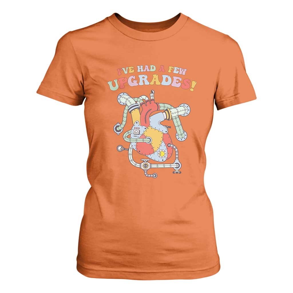 Congenital Heart Disease CHD Support T Shirt For Women I've Had A Few Upgrades Mechanic Toy Heart