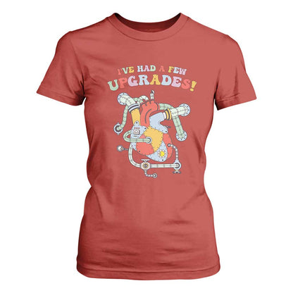 Congenital Heart Disease CHD Support T Shirt For Women I've Had A Few Upgrades Mechanic Toy Heart