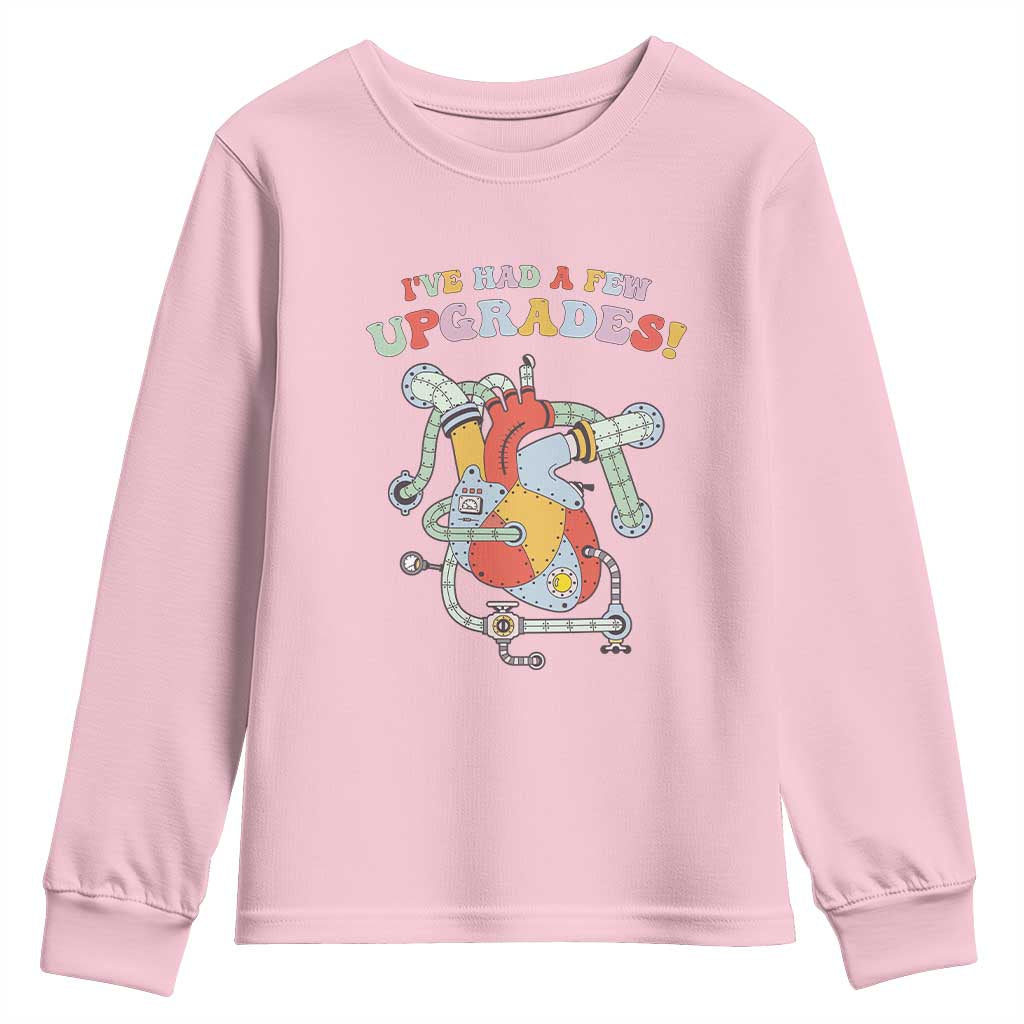 Congenital Heart Disease CHD Support Youth Sweatshirt I've Had A Few Upgrades Mechanic Toy Heart