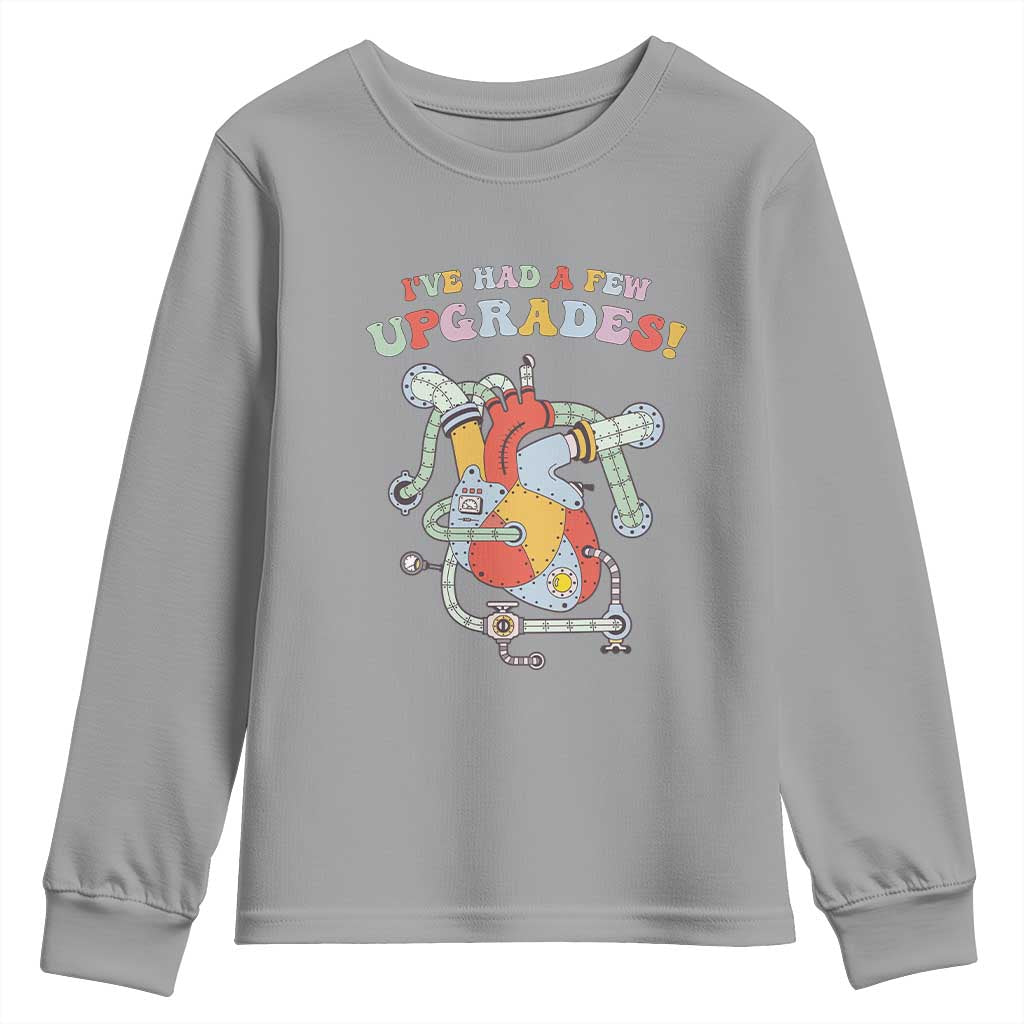 Congenital Heart Disease CHD Support Youth Sweatshirt I've Had A Few Upgrades Mechanic Toy Heart