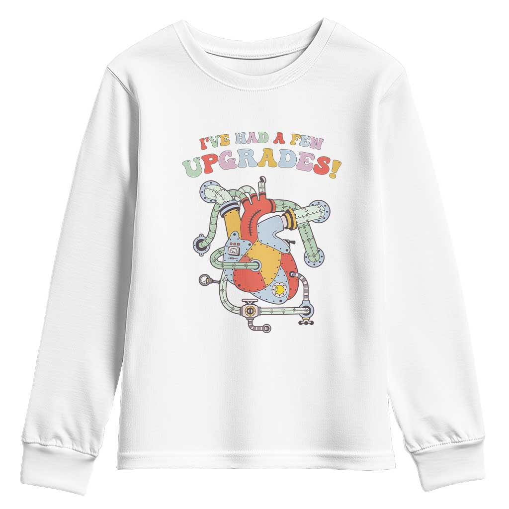 Congenital Heart Disease CHD Support Youth Sweatshirt I've Had A Few Upgrades Mechanic Toy Heart