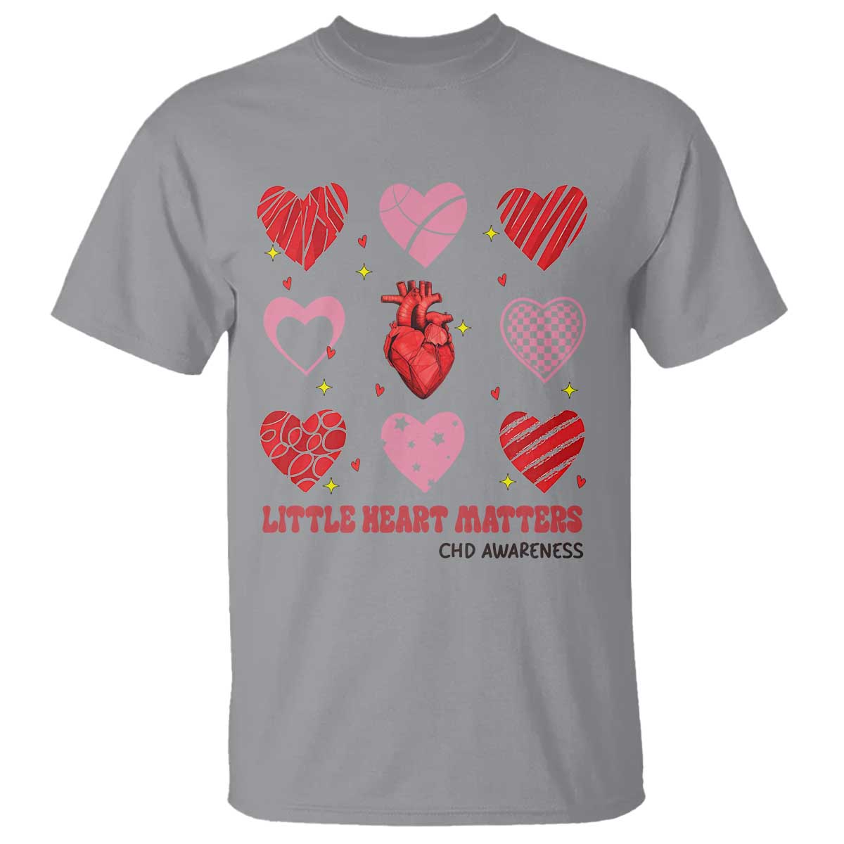 Congenital Heart Disease CHD Support T Shirt Little Heart Matters