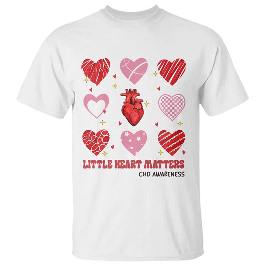 Congenital Heart Disease CHD Support T Shirt Little Heart Matters