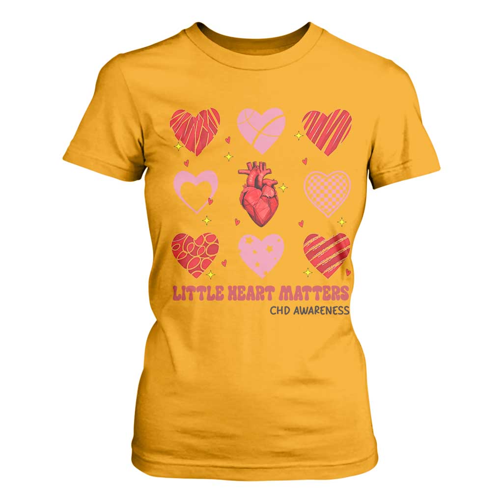 Congenital Heart Disease CHD Support T Shirt For Women Little Heart Matters