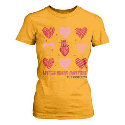 Congenital Heart Disease CHD Support T Shirt For Women Little Heart Matters