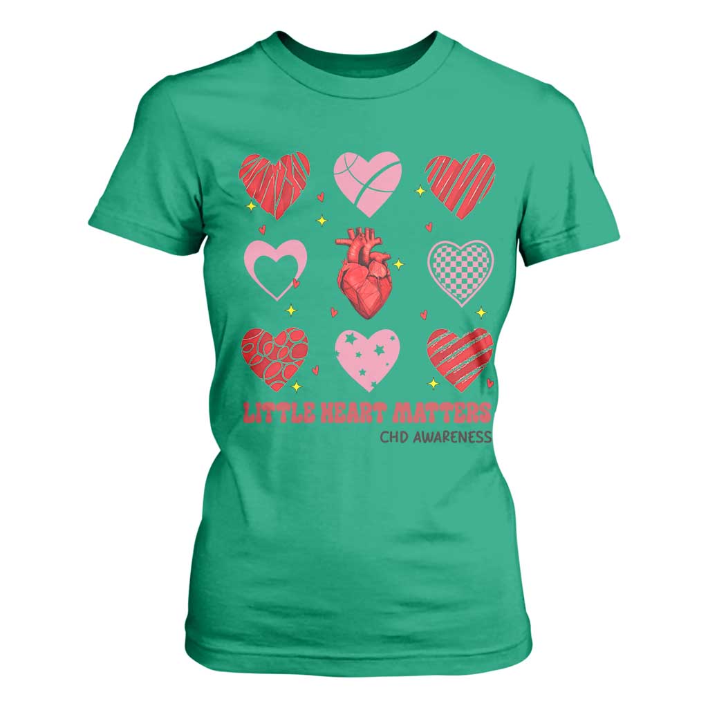 Congenital Heart Disease CHD Support T Shirt For Women Little Heart Matters
