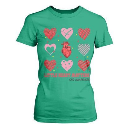 Congenital Heart Disease CHD Support T Shirt For Women Little Heart Matters