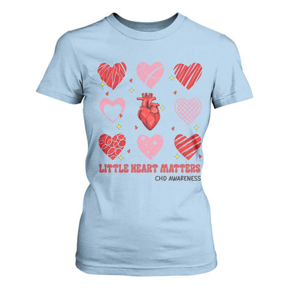 Congenital Heart Disease CHD Support T Shirt For Women Little Heart Matters