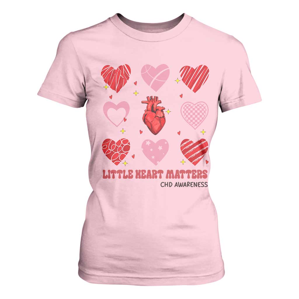 Congenital Heart Disease CHD Support T Shirt For Women Little Heart Matters