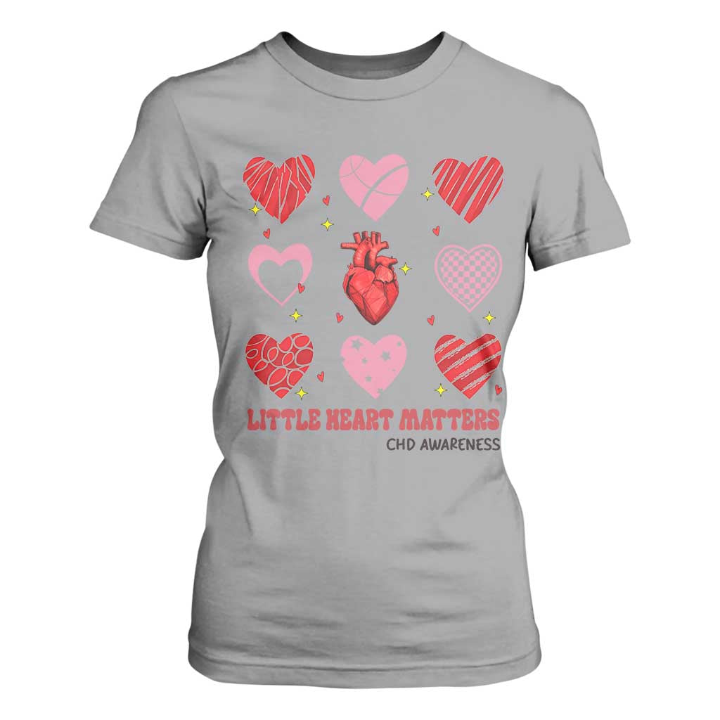 Congenital Heart Disease CHD Support T Shirt For Women Little Heart Matters