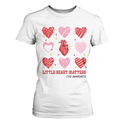 Congenital Heart Disease CHD Support T Shirt For Women Little Heart Matters