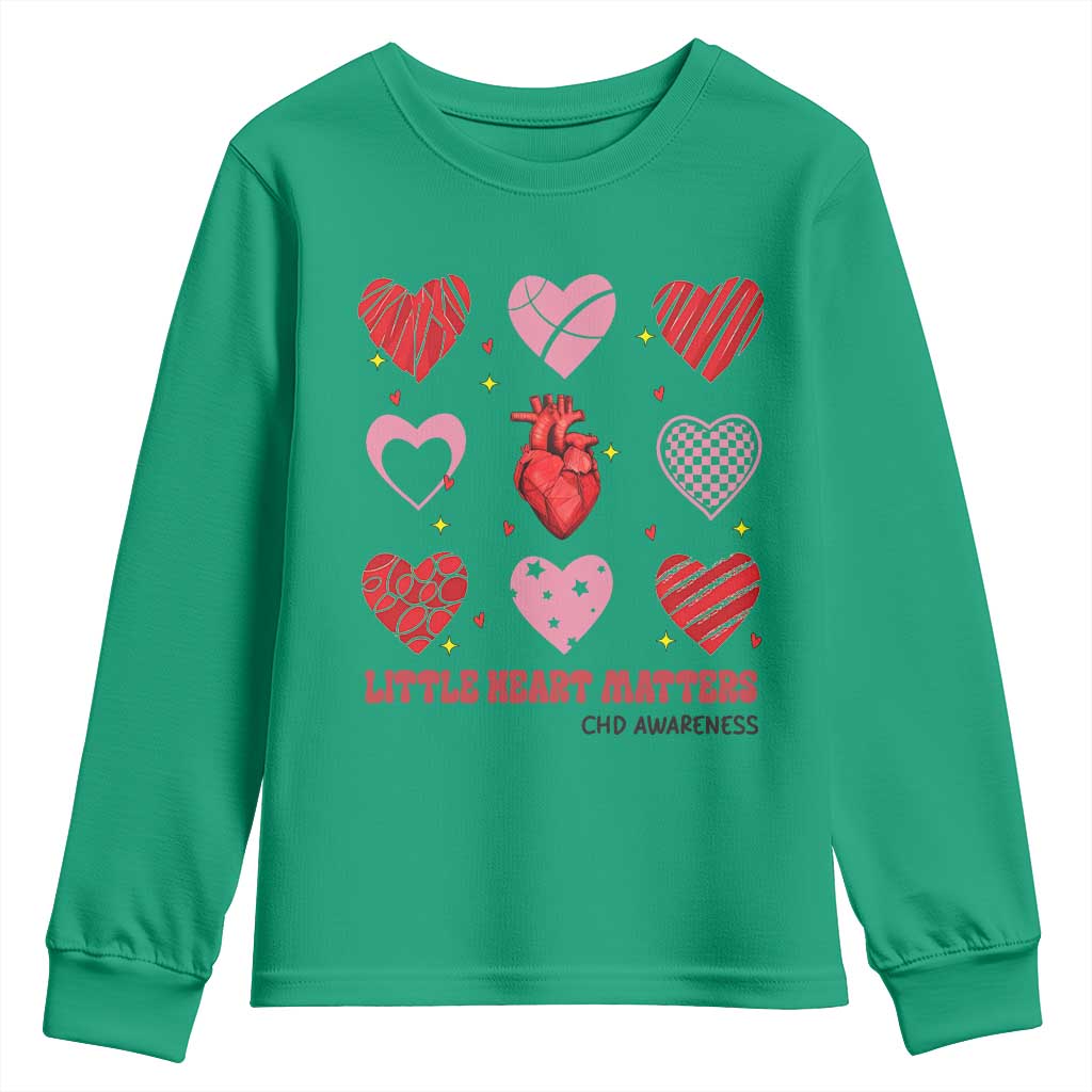 Congenital Heart Disease CHD Support Youth Sweatshirt Little Heart Matters
