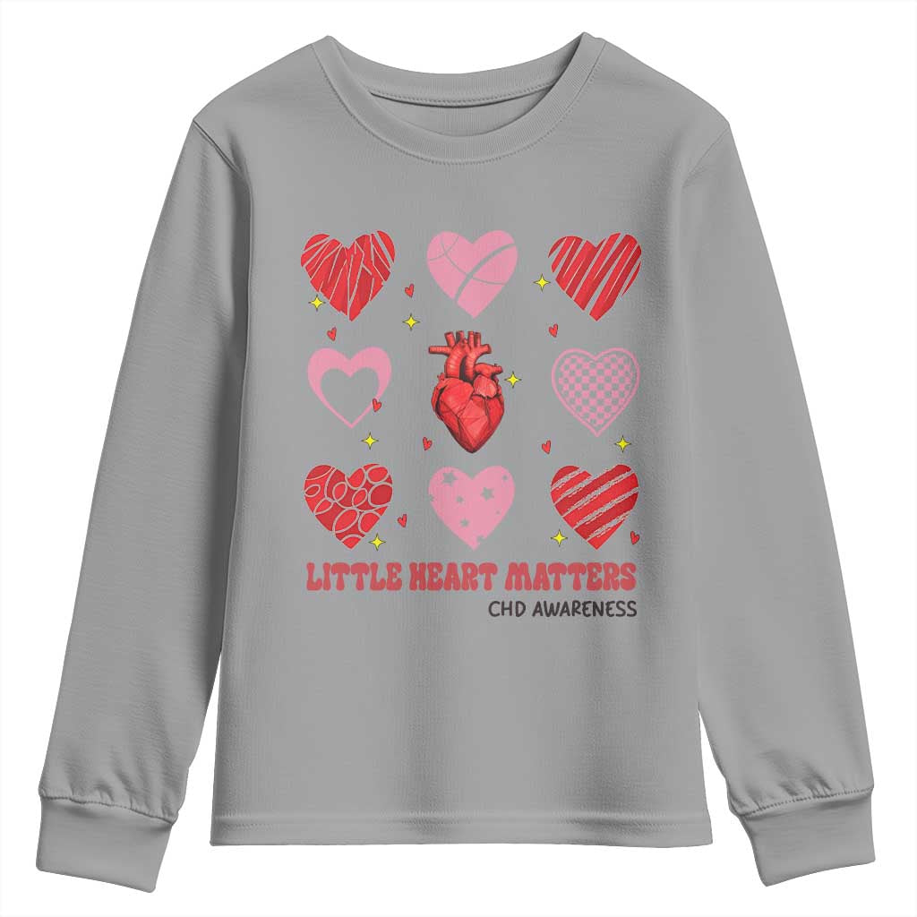 Congenital Heart Disease CHD Support Youth Sweatshirt Little Heart Matters
