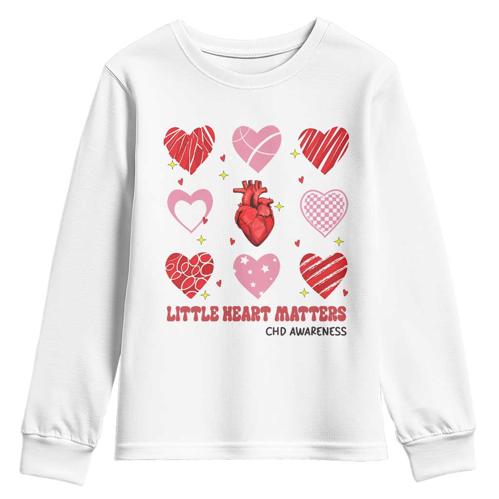 Congenital Heart Disease CHD Support Youth Sweatshirt Little Heart Matters