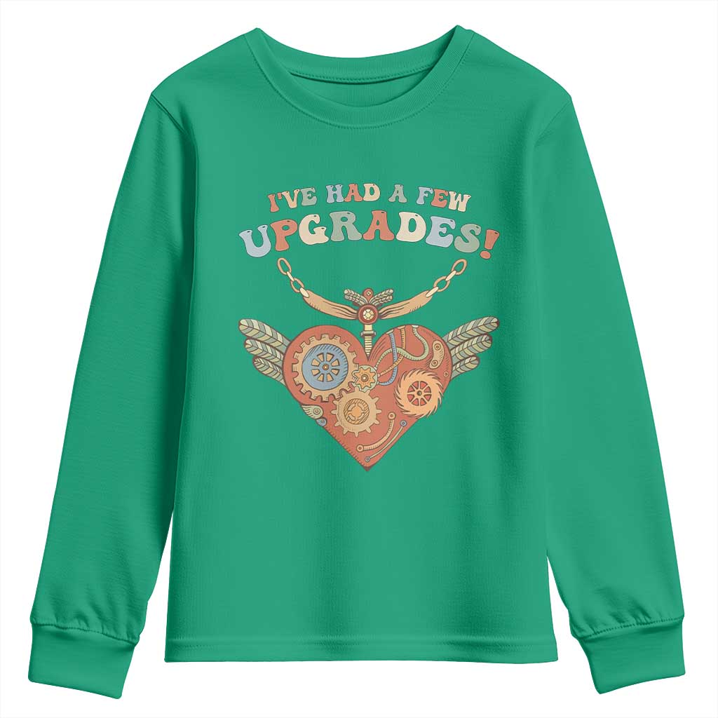 Congenital Heart Disease CHD Support Youth Sweatshirt I've Had A Few Upgrades Toy Heart
