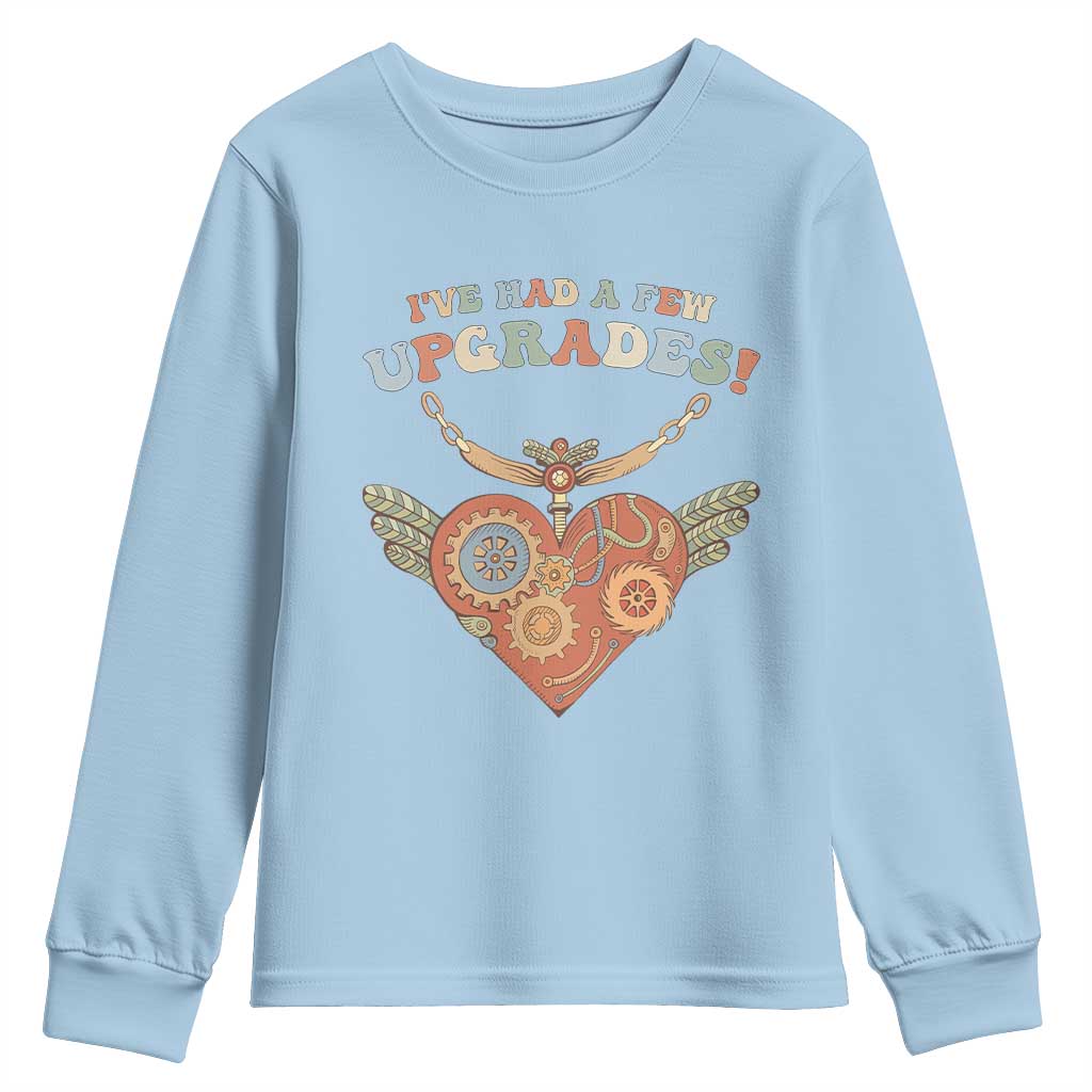 Congenital Heart Disease CHD Support Youth Sweatshirt I've Had A Few Upgrades Toy Heart
